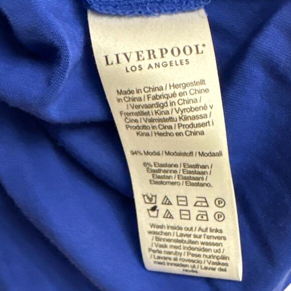 Liverpool Sleeveless V-Neck Modal Knit Top with Tucks - Bombshell Blue - Size 3X - Picture 5 of 5